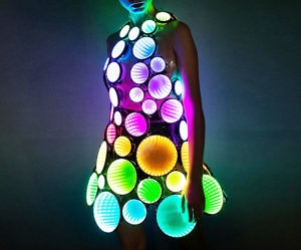 infinity spiegel led partykleid